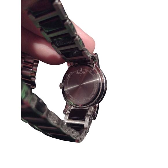 Bulova Highbridge 98P122 Women\'s Diamond Watch - White MOP Dial - 2-Tone Ceramic main image 7